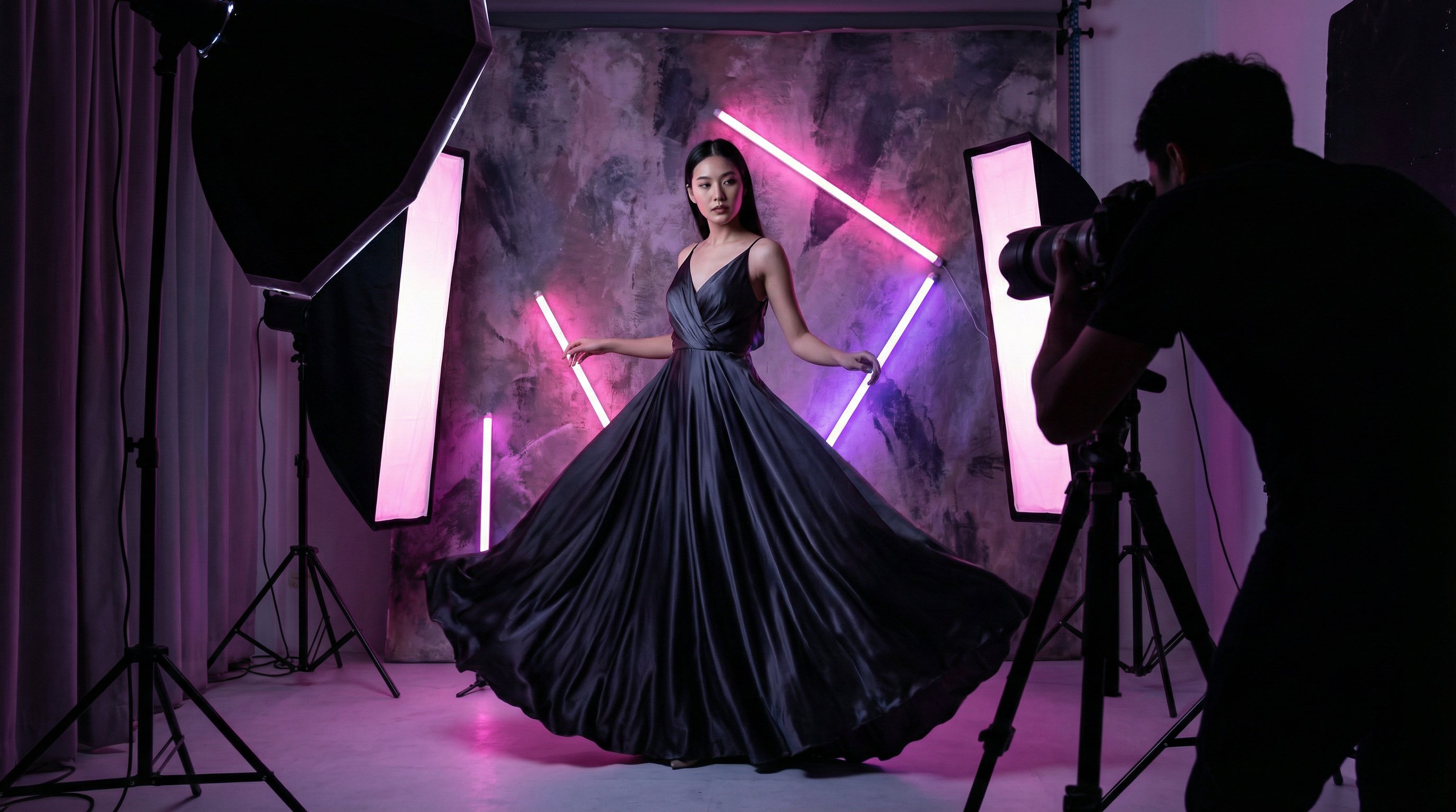 黑丝时尚写真拍摄花絮视频